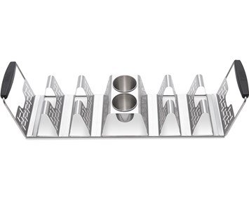 Weber-Tacoställning-Tacostativ med plass til opptil seks tacoer-Barbecue-Grilltilbehør