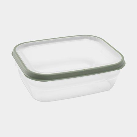Fiambrera Nordiska Plast Cook It ECO, transparente/verde caqui, 1.2 litros