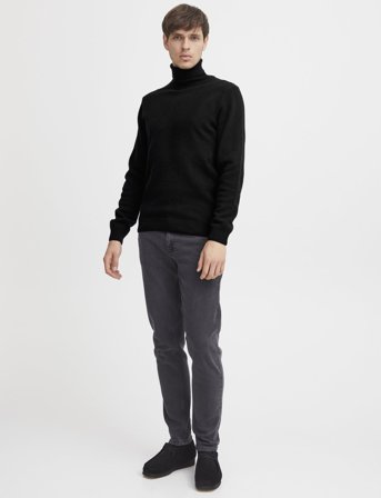 Casual Friday Cfkarl Roll Neck Bounty Knit - Black - XL