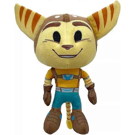 Ratchet & Clank: Rift Apart Plysjleketøy 20 cm Høyde Ratchet Rivet Clank Karakter Dukke Samleobjekt_Kvalitetsgaver Ratchet 20