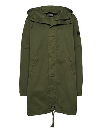 Maxi Anorak Parkas Jakke Grønn R-Collection