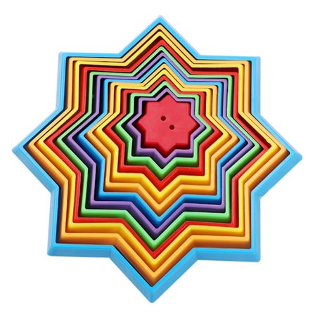 3D Magic-Star leke for barn, stressreduserende Magic-Vision skiftende leke for soverom[qb]