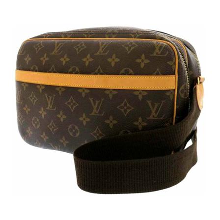 Louis Vuitton Vintage, Pre-owned Reporter PM Monogram Crossbody bag Bruin, Dames, Maat:ONE Size,Canvas