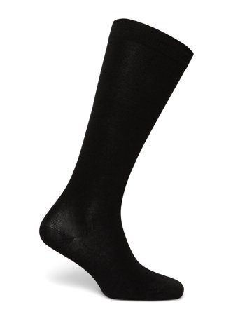Hedvig Cotton Knee-Highs Black Swedish Stockings