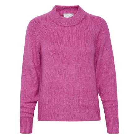 Kaffe - Stickade Tröjor & Koftor - Rosa - Dam - Storlek: M, Dam, Storlek: M