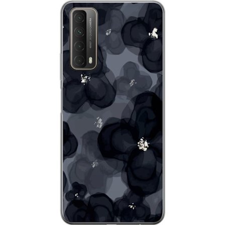 Yhteensopiva Puhelinkuori Huawei Huawei P smart 2021 Abstrakti tummanvärisellä kukkakuviolla, jossa on elegantti ja dramaattinen tunnelma