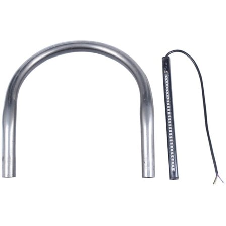 230 mm motorcykeltillbehör Cafe Scrambler baksäte båge spänne med LED bromssväng bakljus