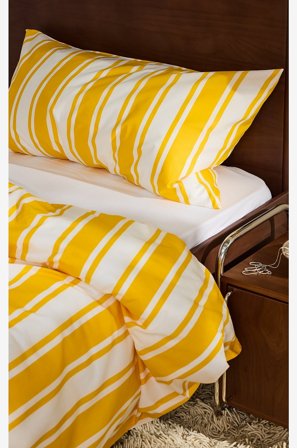 Jotex - Putetrekk 50x90 Cm Økologisk Gul/hvit - DEBBIE - Kjøp Putevar hos Jotex