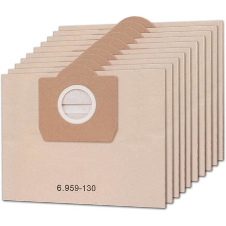 10-pak støvsugerposer til Karcher 6.959-130.0 Wd3 Wd3p Mv3 A2204 A2254 A2604 Erstatningspapirfilterposer til våt- og tørrstøvsuger