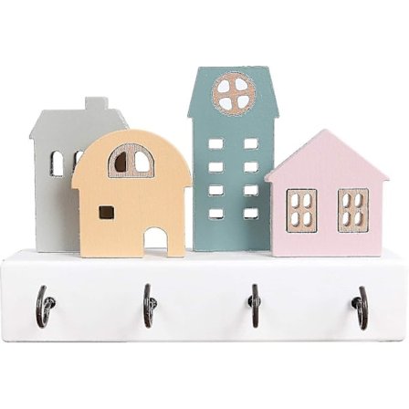 Seinään Kiinnitettävä Avainteline Seinäavainripustin Puinen Seinäjärjestäjä 4 Koukulla Lahja