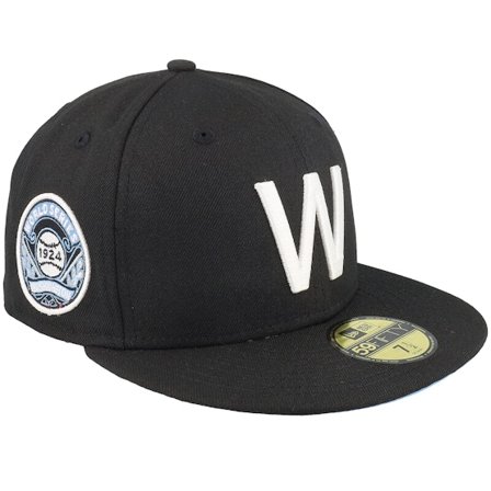 New Era - Negro fitted Gorra - Washington Senators Newspaper & Cigar 59FIFTY Ws24 Black/Sky FItted @ Hatstore