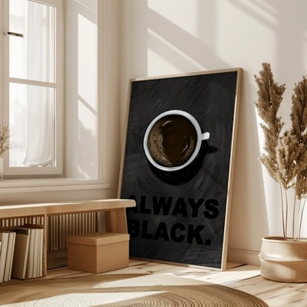 Black Coffee Poster 50x70 cm