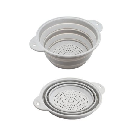 Vikbar silikon Dränering Frukt Grönsak Tvätt Durkslag Köksredskap Köksredskap Vikbar silkorg Tillbehör Avloppsrör