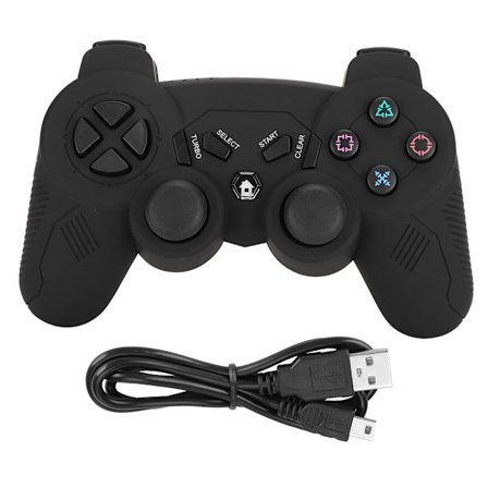 Trådløs Bluetooth-gamepad i plast med dobbelt vibration og kropsfølsomhed til PS3