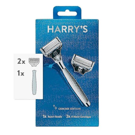 Harry's 5-blads barberhøvel for menn, 1 barberhøvelhåndtak + 2 barberbladrefiller, 1 sett