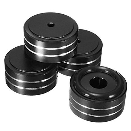 4 stk. 40x20mm Aluminium Hifi Forstærker Højttaler Isolationsstativ Pladespiller Dac Fødder Pad (sort)_tfrf