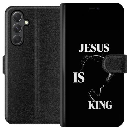 Kompatibelt Lommeboketui til Samsung Galaxy A25 Fargerike kawaii-figurer stablet vertikalt på lilla bakgrunn med myke former og leken søt følelse