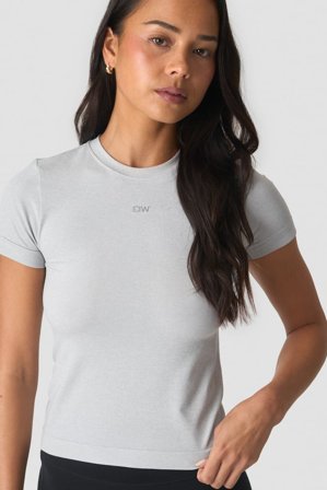 Essence Seamless Tee Light Grey Melange