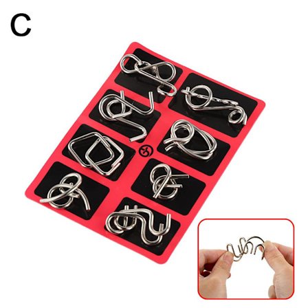 Nine Buckles Pedagogiske Leker Metallpuslespill Lås Opp Interl N(f2)