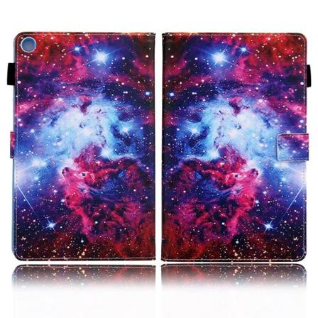 Cool mønster læder flip etui til your Samsung Galaxy Tab A7 10.4 (2020) - Cosmos Multicolor
