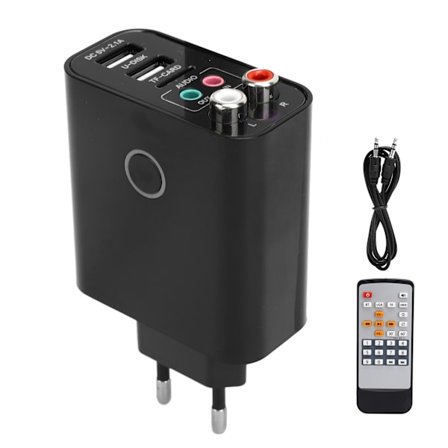 Bluetooth 5.0 Audio Transmitter Receiver 2 i 1 Trådløs Adapter APP Kontrol 110-240V EU Stik Fjernbetjening