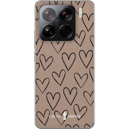 Yhteensopiva Puhelinkuori Xiaomi Xiaomi 15 Pro Cactus and Friends - Earthy Sketch Hearts