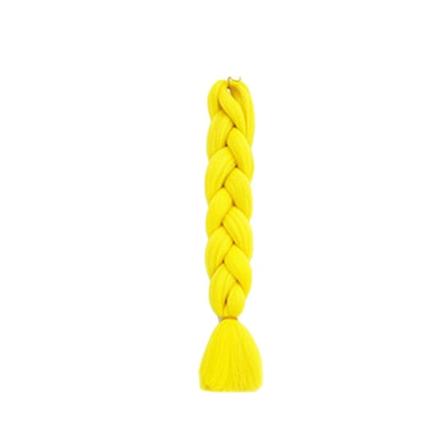 Punotut hiukset 60 cm Hiusten pidennykset Synteettinen kuitu Crochet-punos Dreadlockit Moniv rinen Yellow