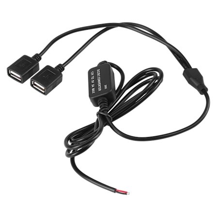 DC-DC 12V til 5V 3A dobbelt USB-konverter spændingsregulering til bil GPS-smartphone