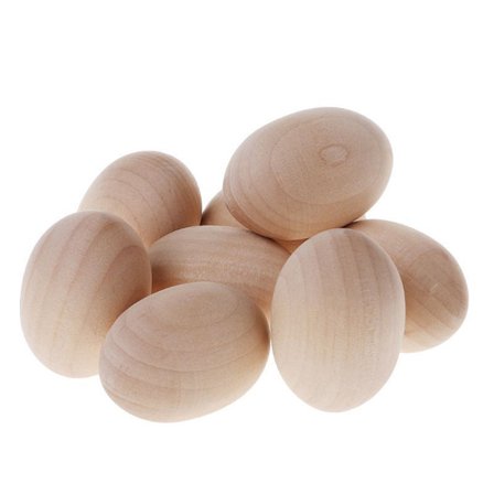 20 stk. påskeæg i træ, ubehandlede trææg til påskehåndværk, kunstige æg til børn, gør-det-selv-spil, påskehjemmeindretning