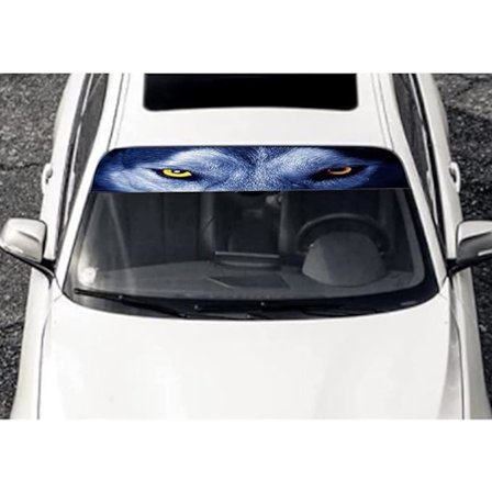 Occhio di lupo Car Stickers,Car Front/Rear Windshield Sticker3D Wolf Decals Personalized Car Window Sticker Windshield Sticker 133 * 21cm
