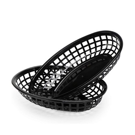 24 stk Plastkurv Serveringsbrett Pommes Frites Kurv Oval Fastfoodbrett Restaurant Bar Pommes Frites Matservering