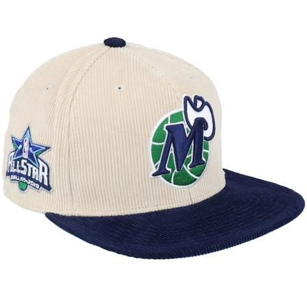 Mitchell & Ness - NBA Béžová snapback Kšiltovka - Dallas Mavericks Team Cord Off White/Navy Fitted @ Hatstore