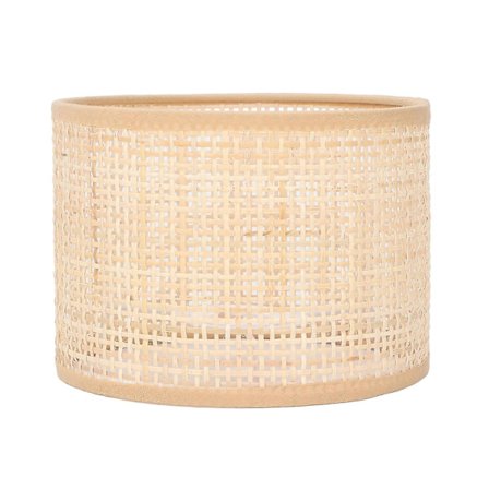 Rattan Lampeskjerm - Flettet Kurv Lysekrone, Vintage Hengelampe Gulvlampe Deksel, E27 E14