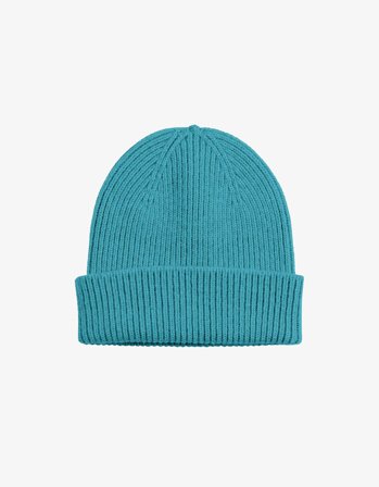 Merino Wool Beanie - Teal Blue - One Size