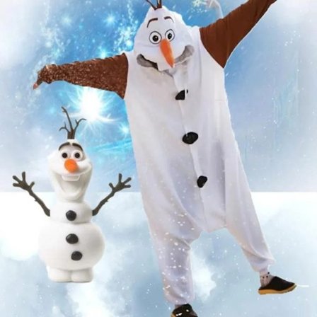 Olaf Frozen Voksen Snemand Kostume Pyjamas Nattøj - Perfekt