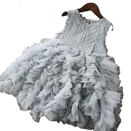 Lasten tyttöjen brodeerattu morsiusneito prinsessa tutu mekko hääjuhliin tanssiaismekko