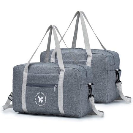 Kabinbagasje 40x20x25, Reiseveske, Foldbar Flykabin Bagasje Kabinkoffert Kabinbagasje Bagasj Duffel Bag (2 stk)