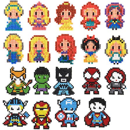 DIY Tegneserie Nummer Olie Maleri Diamant Mosaik Klistermærker til Børn - Kunst Diamant Håndværk Klistermærker Gaver...