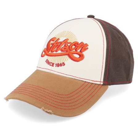 Stetson - Beige adjustable Keps - Baseball Cap Vintage Distressed Beige Leaves Adjustable @ Hatstore