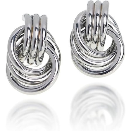 Øreringe til kvinder, tredobbelt runde tykke lette øreringe smykker til kvinder og piger