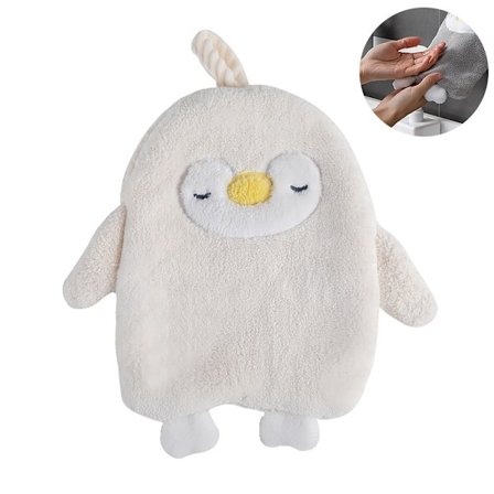 Pingvin Tegneserie Koral Velvet Håndklæde