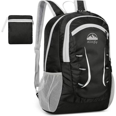 Lett sammenleggbar ryggsekk, 30L pakkbar vanntett liten tursekk & dagstursekk, praktisk dagstursekk for menn, kvinner, barn, reise & camping
