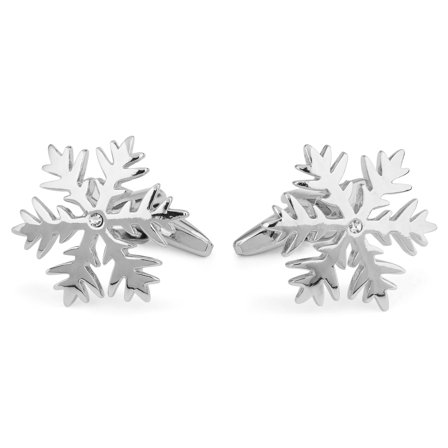 Spinki do mankietów śnieżynki dla mężczyzn