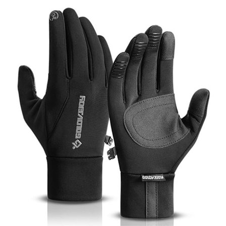 GOLOVEJOY vintercykelhandsker med skridsikker touchscreen - Sort