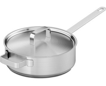 Austin and Barbeque AABQ Classic - 24x8cm sautepan - Traktörpanna med lock i rostfritt stål, 24 cm