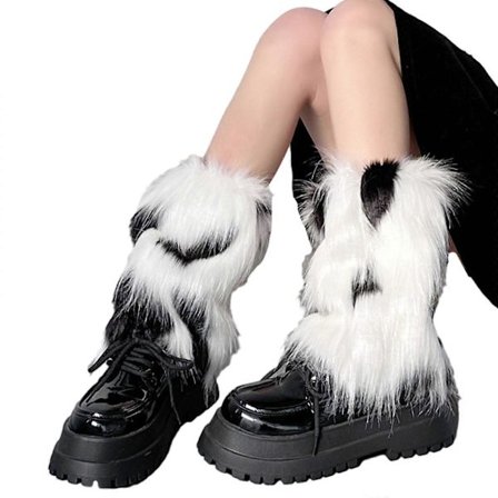 Gotiske Plysbensvarmere til Kvinder Harajuku Snørestøvler