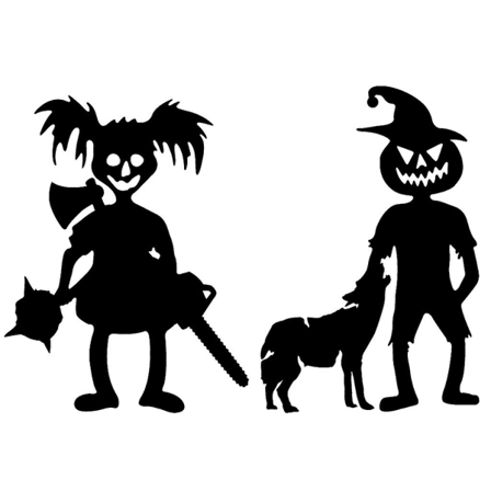 Plastik Havepæle Sæt af 1 Søde Spooky Zombie Kunstpæle til Hjem Halloween Party Have Dekoration Silhuet Dekoration