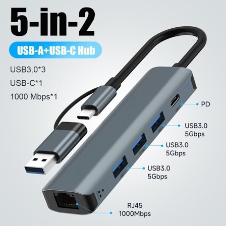 USB C HUB Multiport Adapter USB 3.0 Splitter