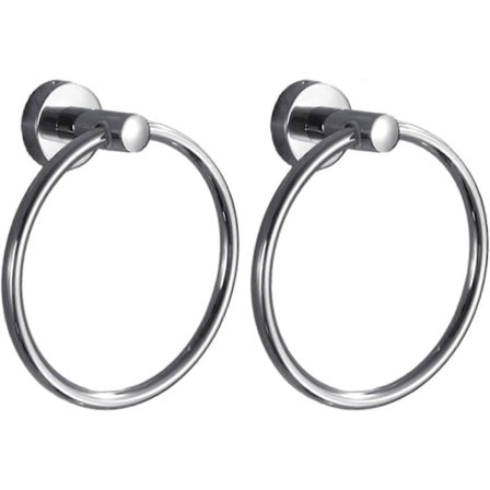 Paket med hängande ringar för badhanddukar i rostfritt stål, handdukshållare i metall, badrumsväggkrokar, runda hängande ringar för badrum, kök BAI