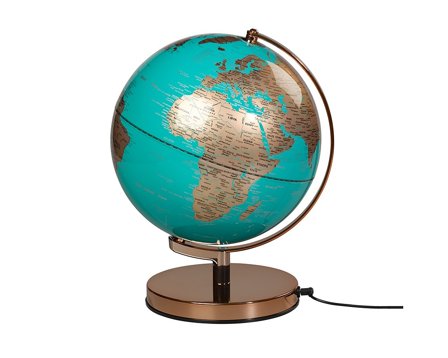 Jordglob Lampa Turkos & Koppar - Partyninja.se